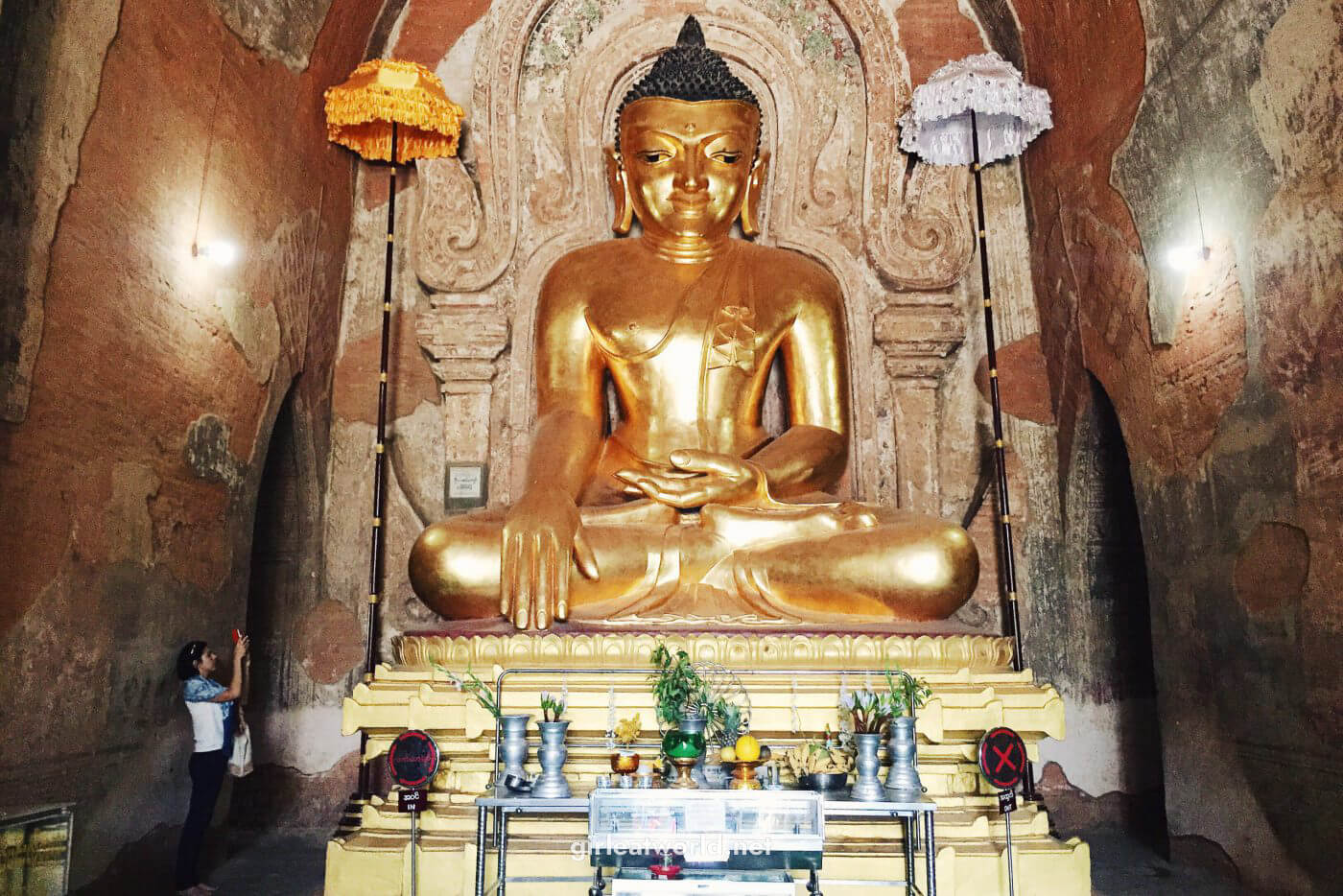 Golden Buddha in Bagan, Myanmar