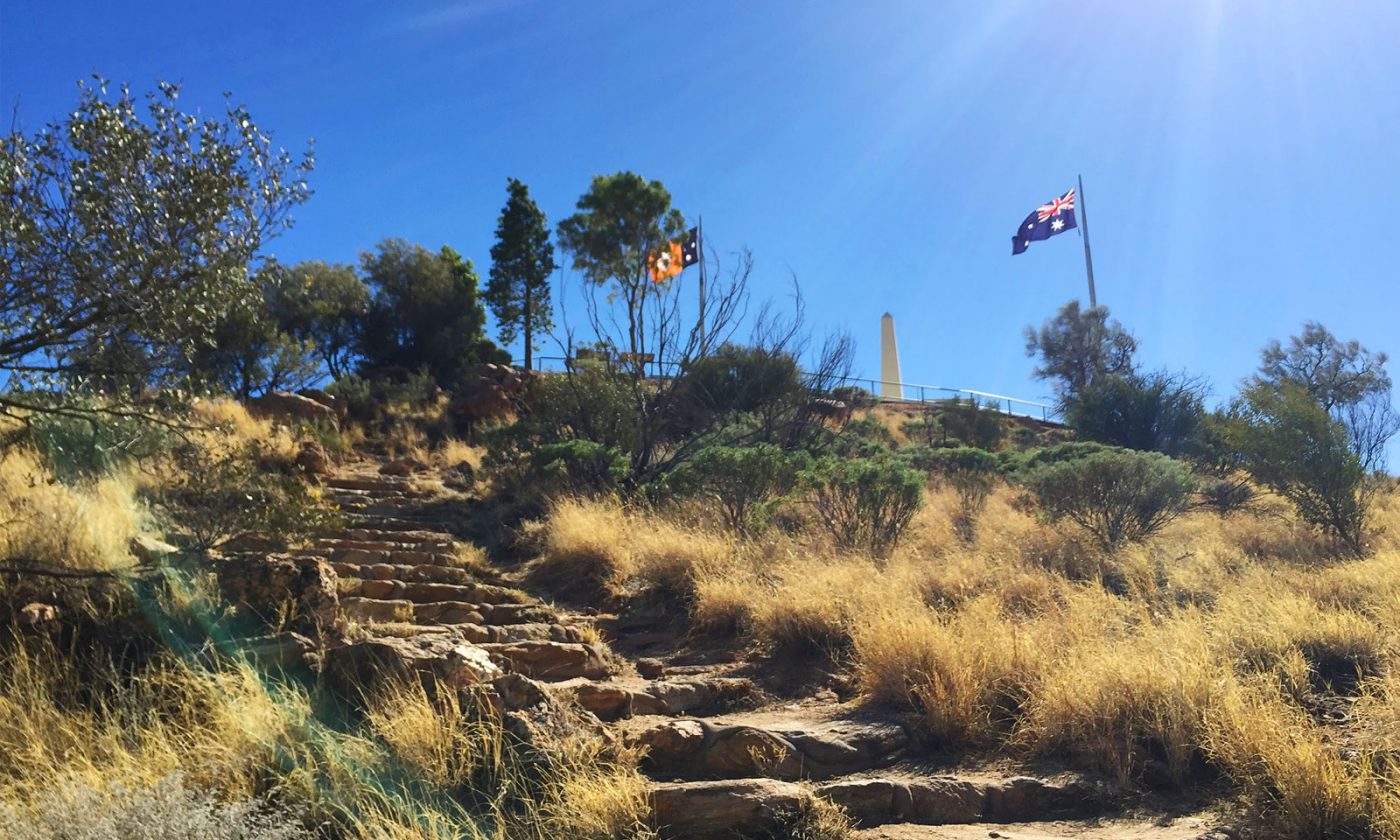 The stairs up to Anzac Hill Lookout