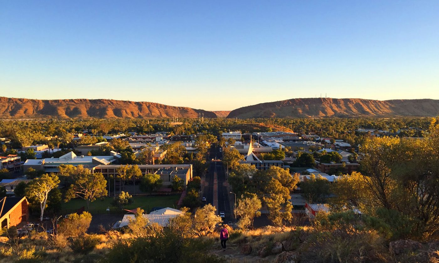 Anzac Hill Lookout during sunset