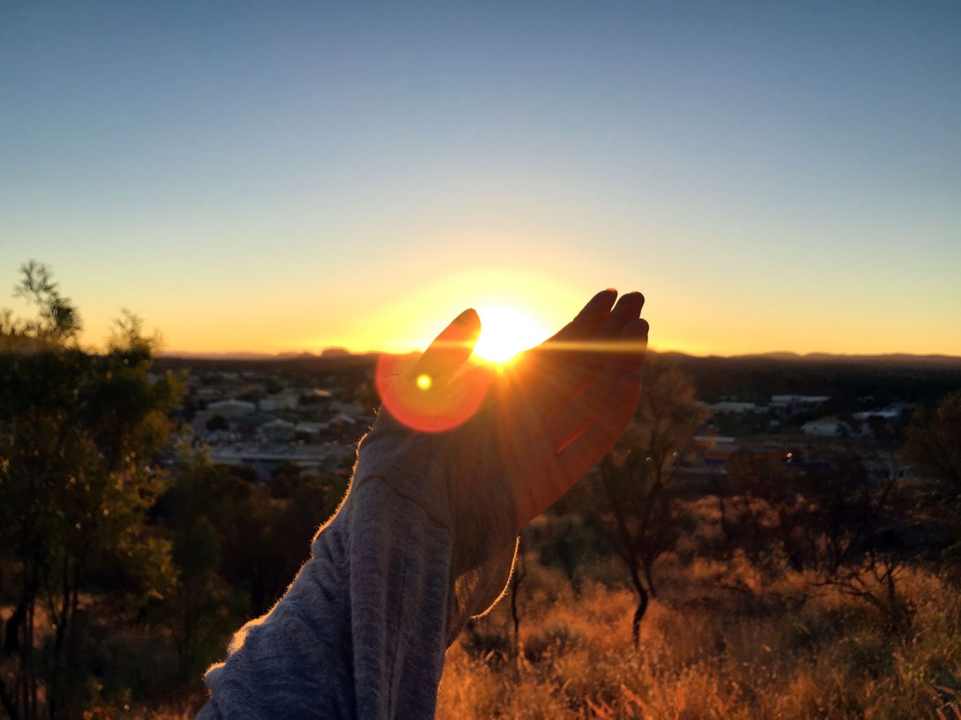 Catching sunset in Alice Springs