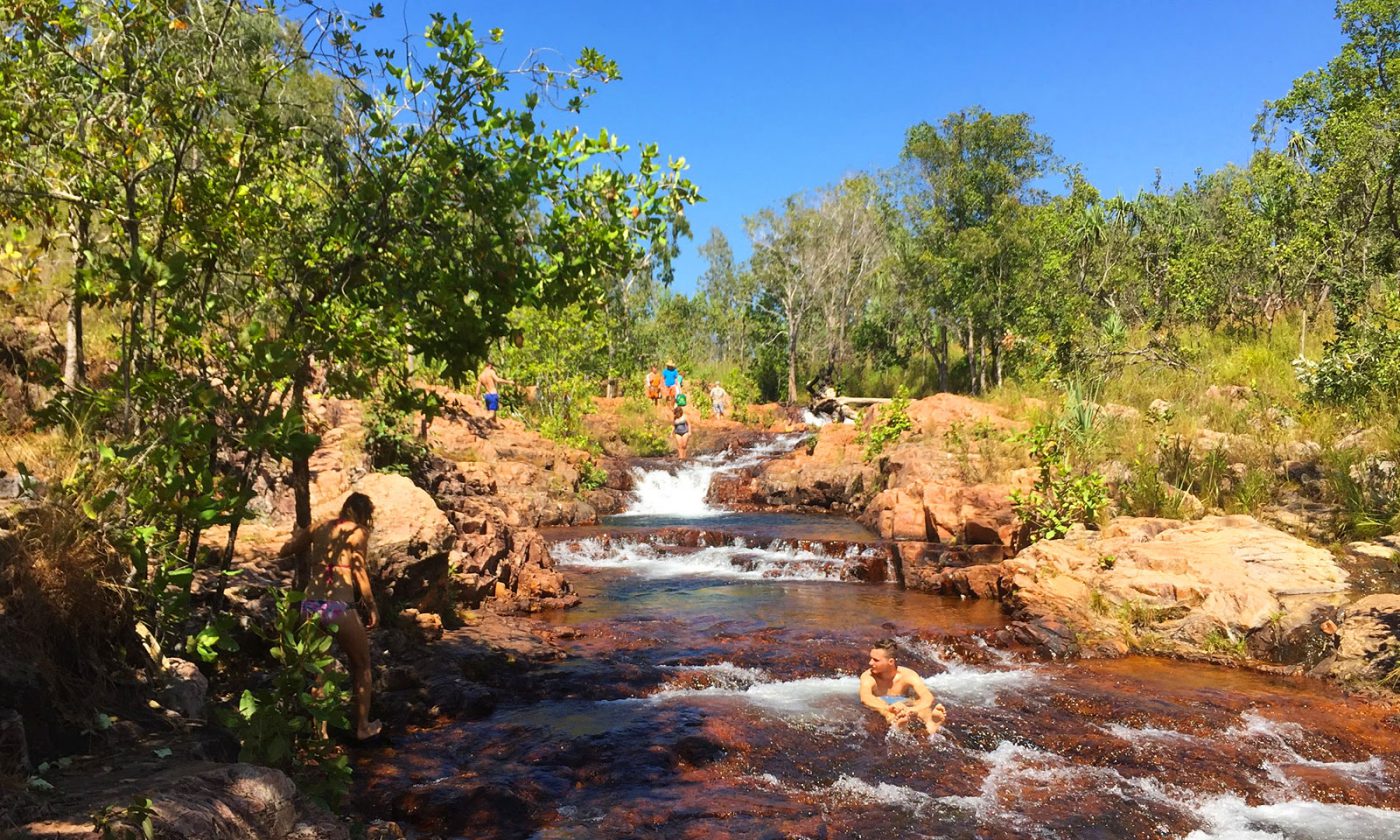 Enjoying the water at Buley Rockhole