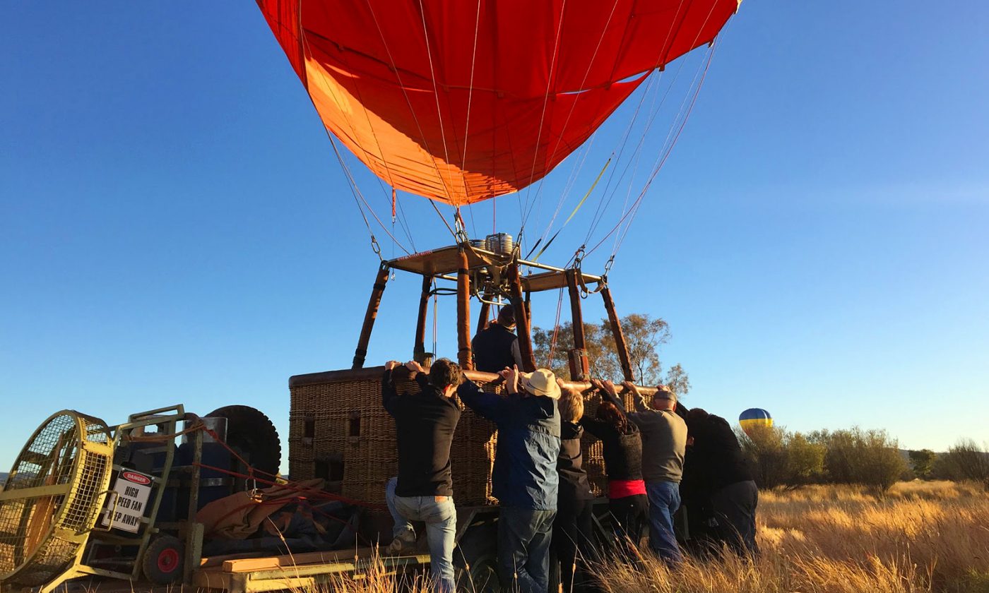 Getting the balloon back into the truck