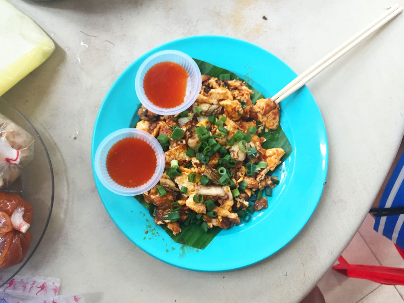 Oyster Omelette at Lorong Selamat
