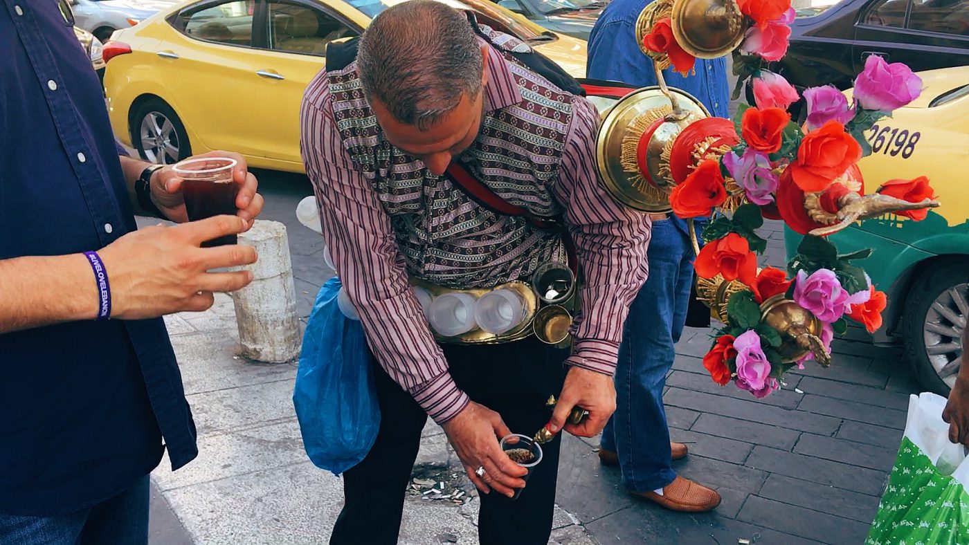 Jordanian Food: Date Juice being poured out