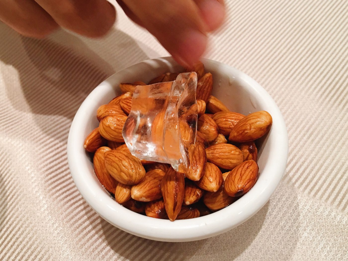 Cold Almonds with Ice