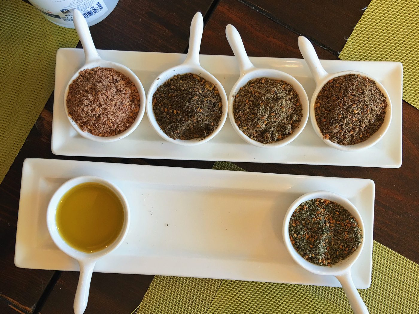 Many different types of Za'atar at Thyme and More