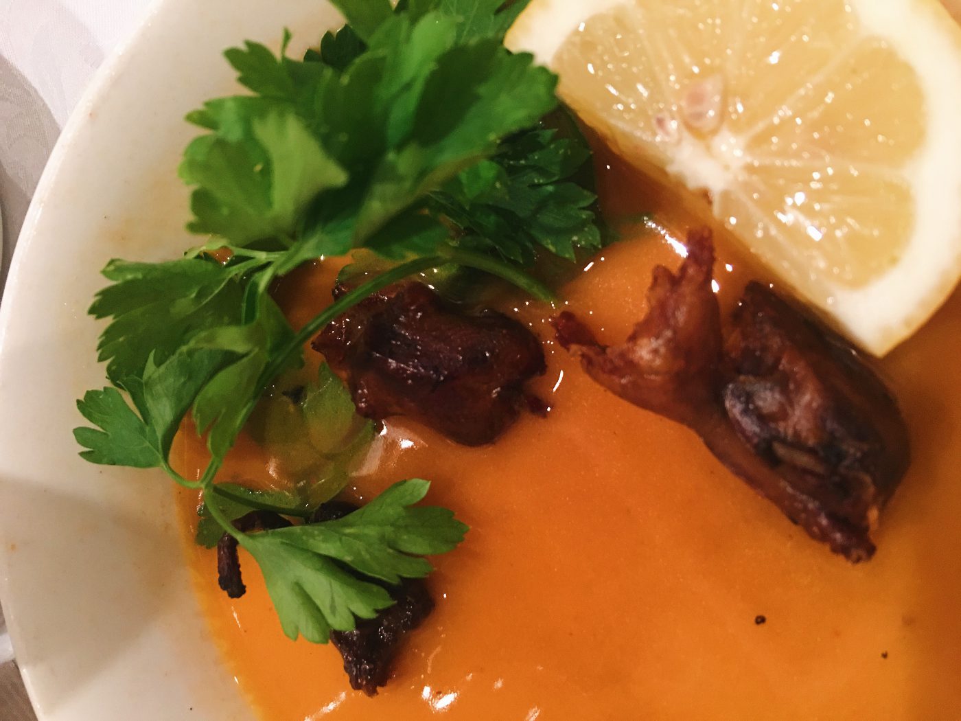 A rather unusual dish of deep fried whole tiny bird