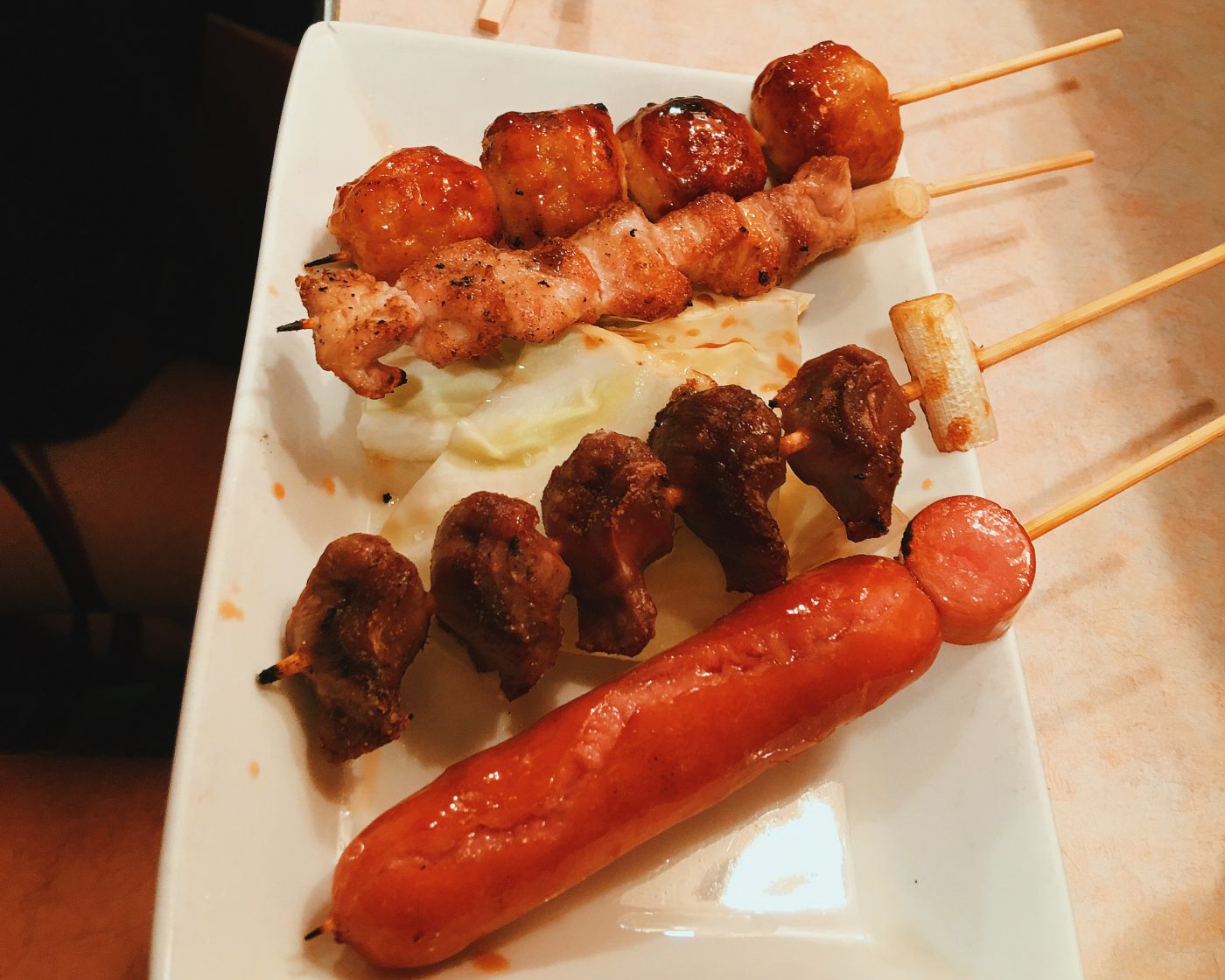 Various types of Meat Skewers