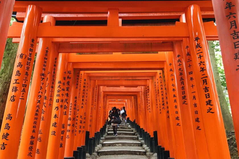 Rows of Torii at Fushimi Inari Taisha in Kyoto