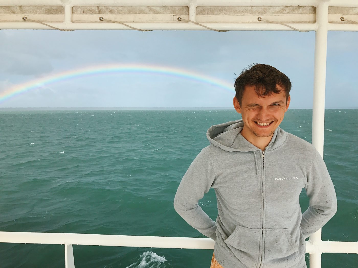  We spotted a rainbow on the ferry
