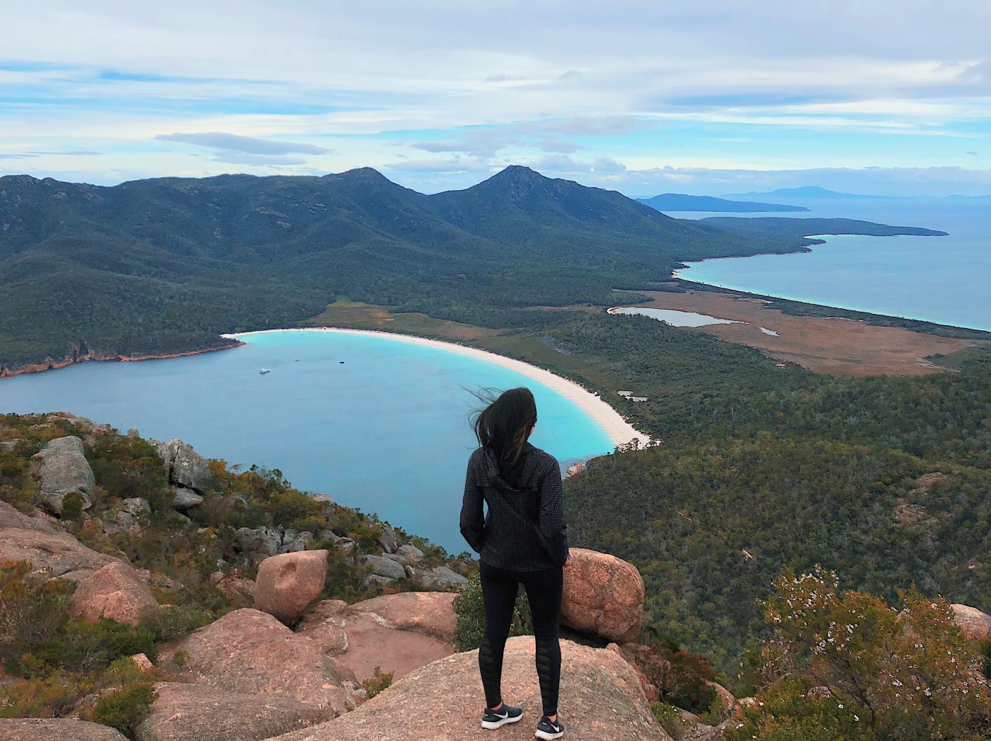 At the top of Mount Amos, Freycinet National Park