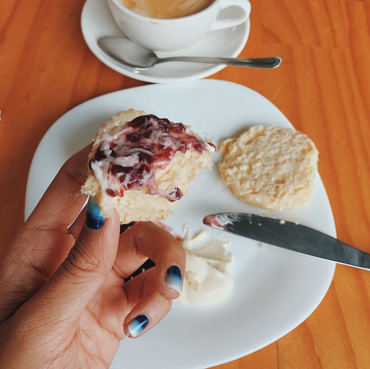 My scones with jam and clotted cream!