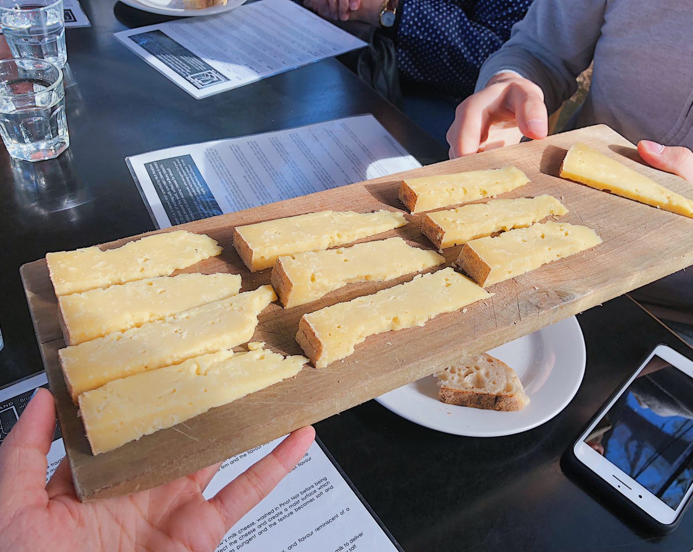 Cheese tasting at Bruny Island