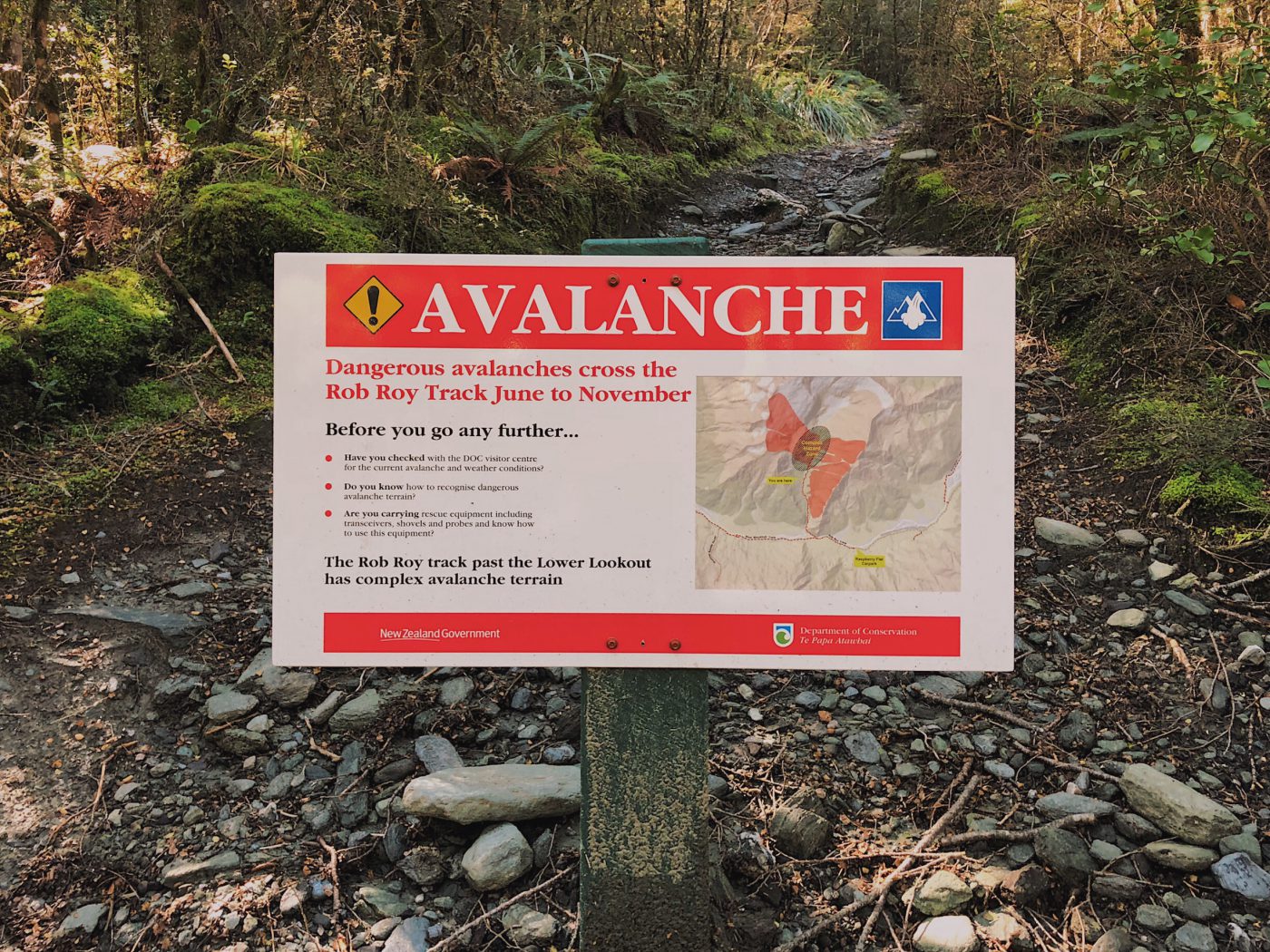 Avalanche Warning sign