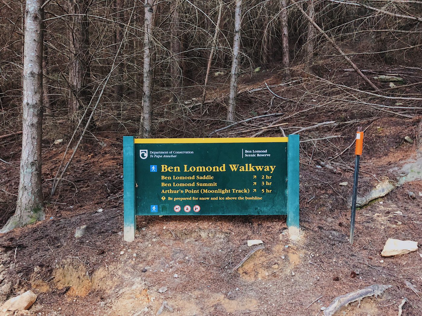 Ben Lomond Track - Ben Lomond Track sign