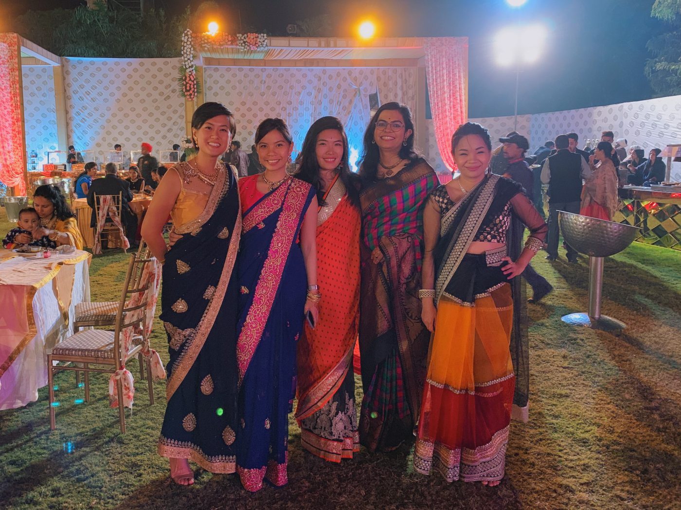 The girls and our sarees