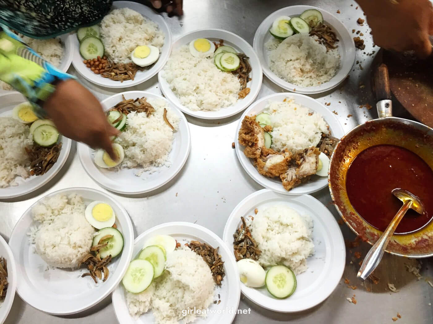 Penang Food Guide - Nasi Lemak Cili Bilis at Gurney Drive