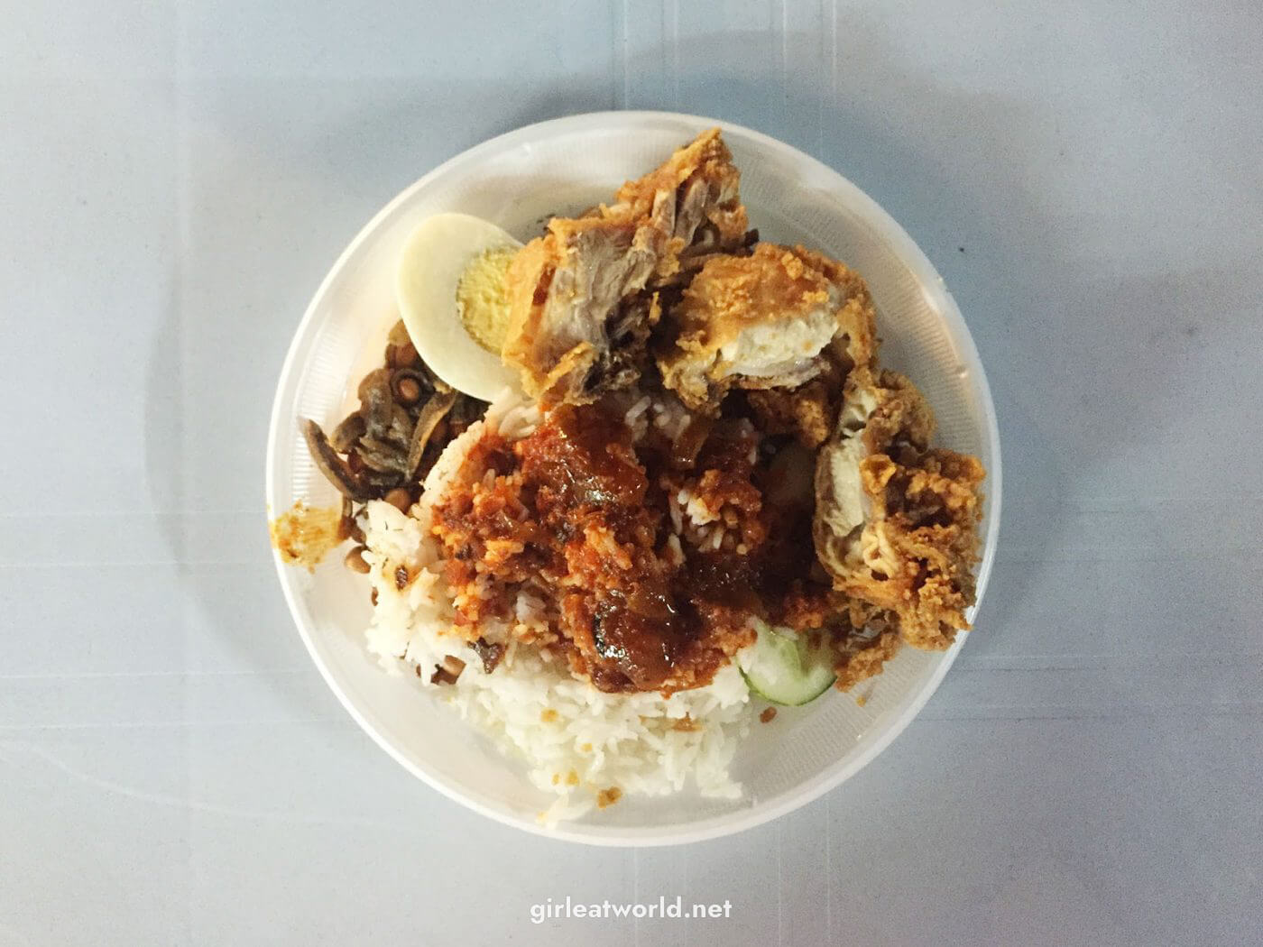 Penang Food Guide - Nasi Lemak Cili Bilis at Gurney Drive