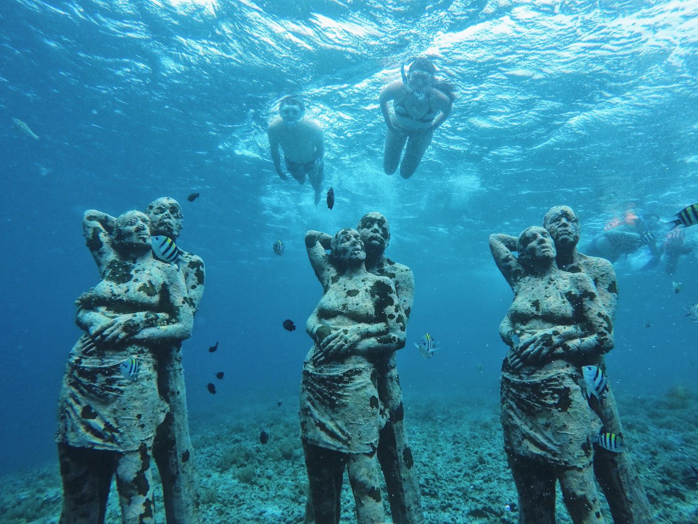 Gili Trawangan Underwater Sculpture by Jason deCaires Taylor off the shores of Gili Meno
