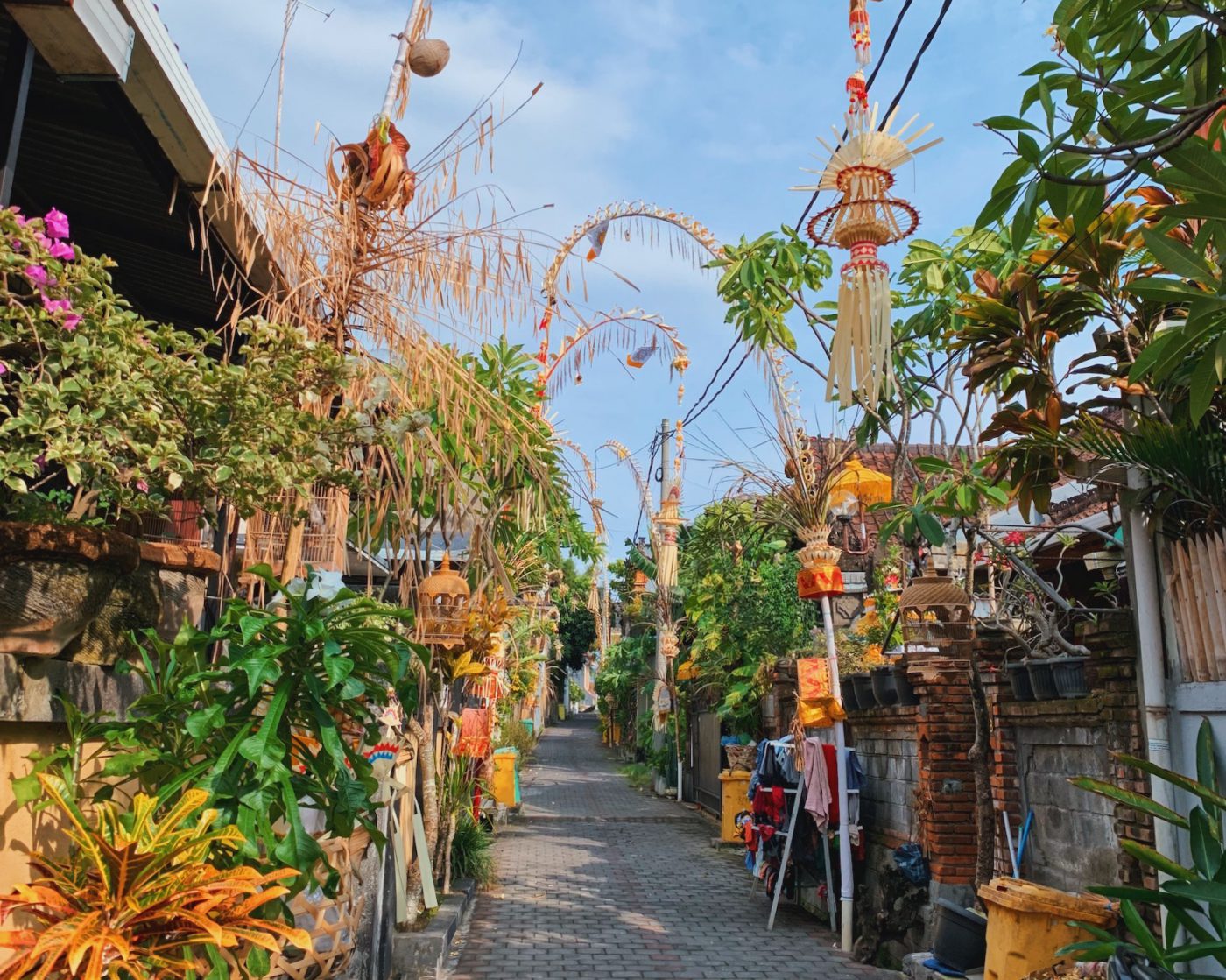 Penjor during Galungan in Bali