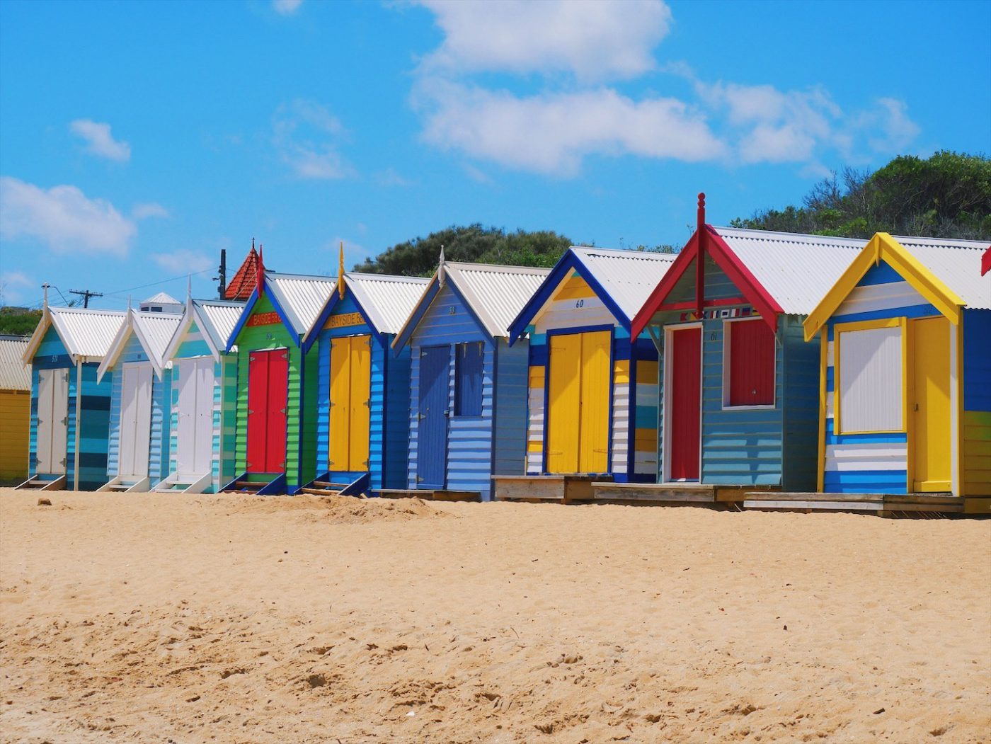 Colorful Bathing Houses at Brighton Beach