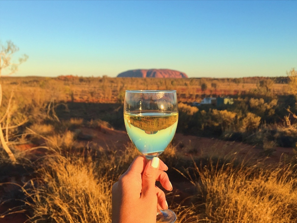 Wine at Sunset at Sounds of Silence Dinner