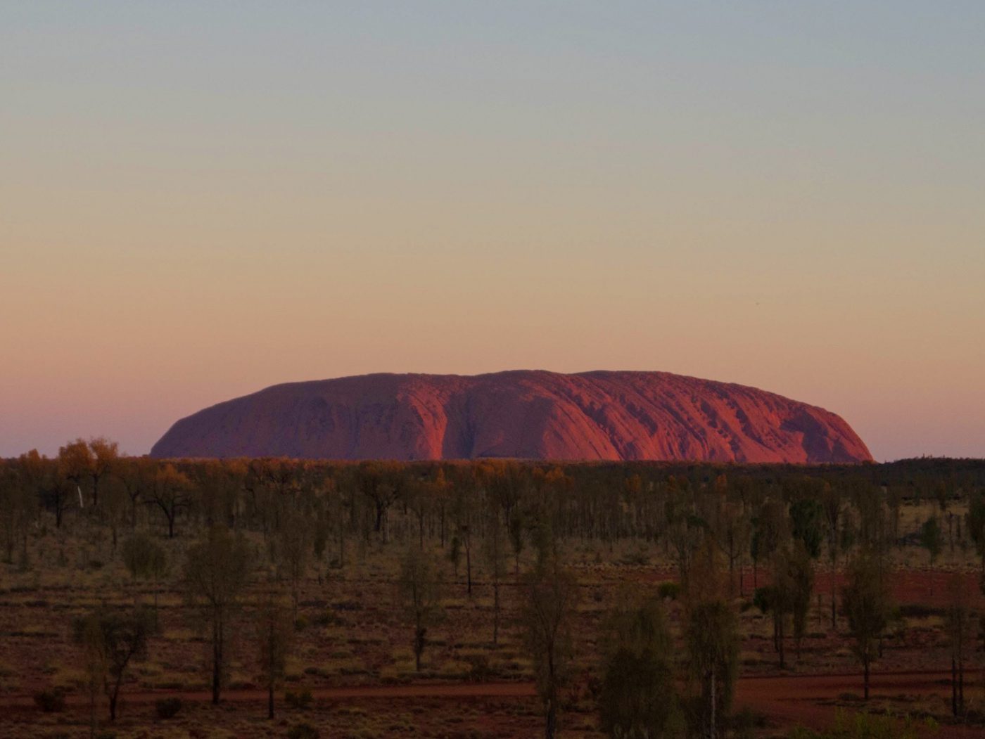 Uluru right before Sunset