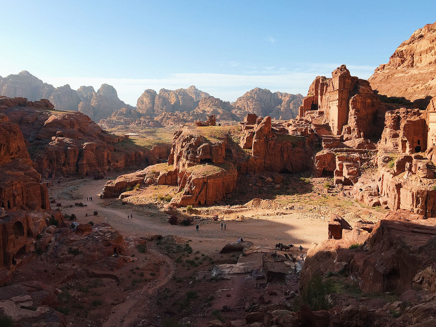 Petra city from the above