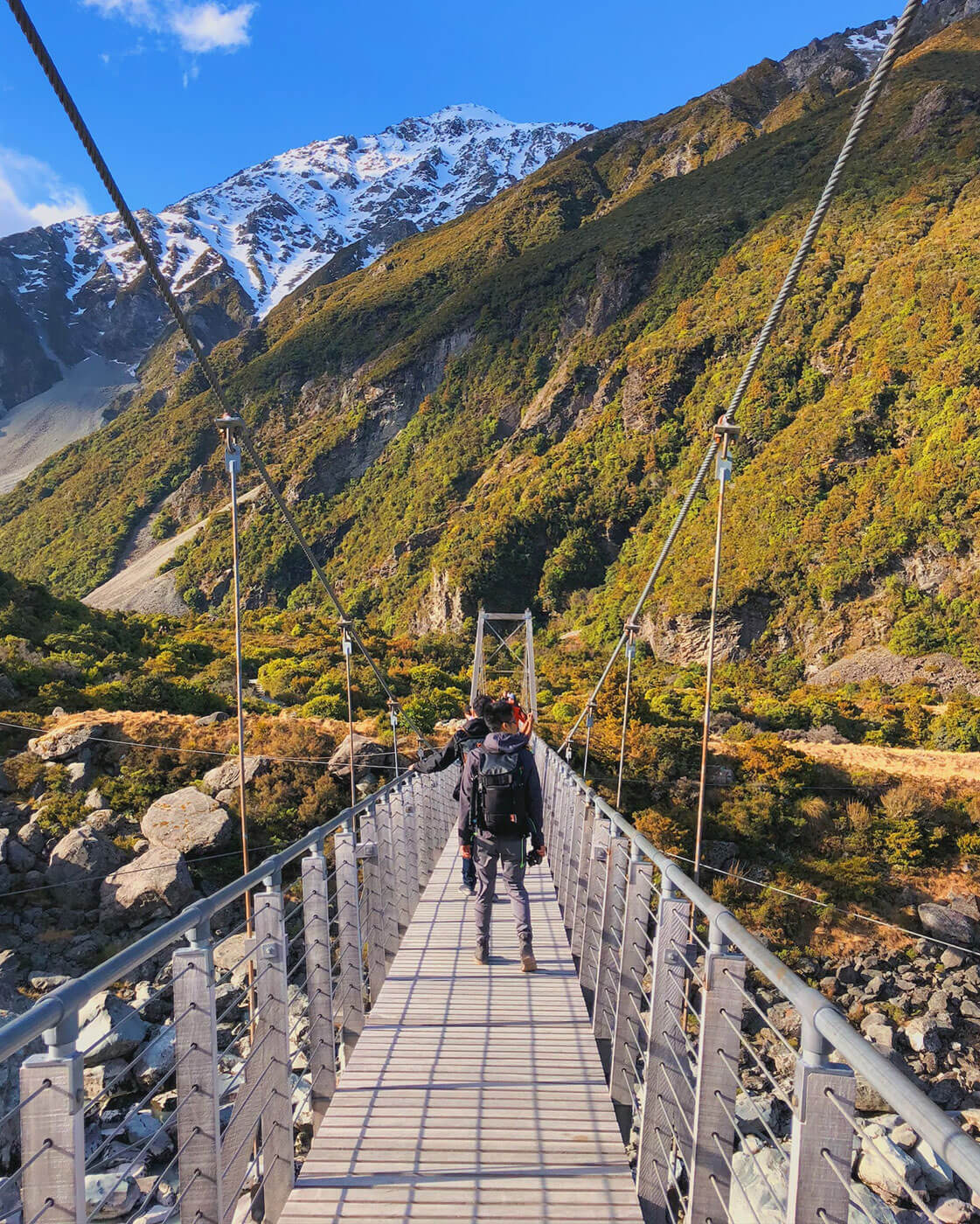 First Suspension Bridge  at Hooker Valley - 10-Day New Zealand South Island Road Trip Itinerary