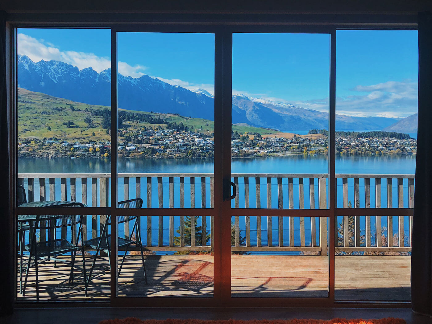 View from Airbnb in Queenstown at South Island, New Zealand - 10-Day New Zealand South Island Road Trip Itinerary