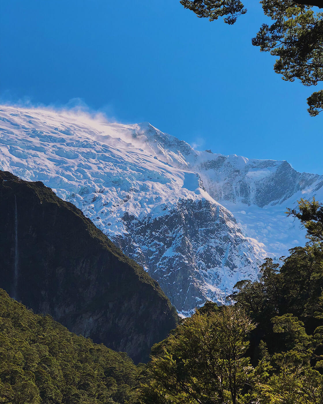 Rob Roy Glacier Track: Rob Roy Glacier from the Lower Lookout