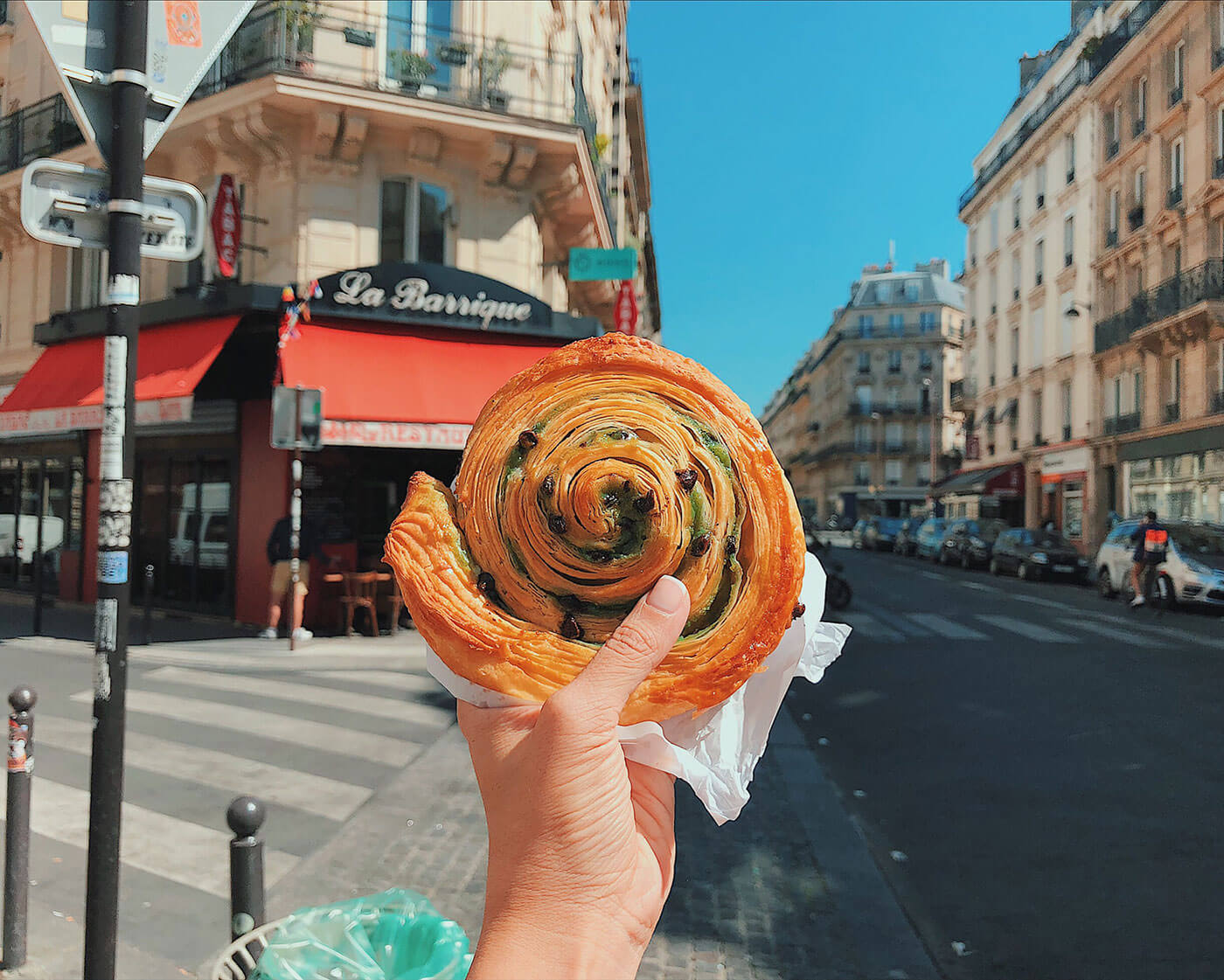 Pistachio Chocolate Escargot from Du Pain et Des Idees