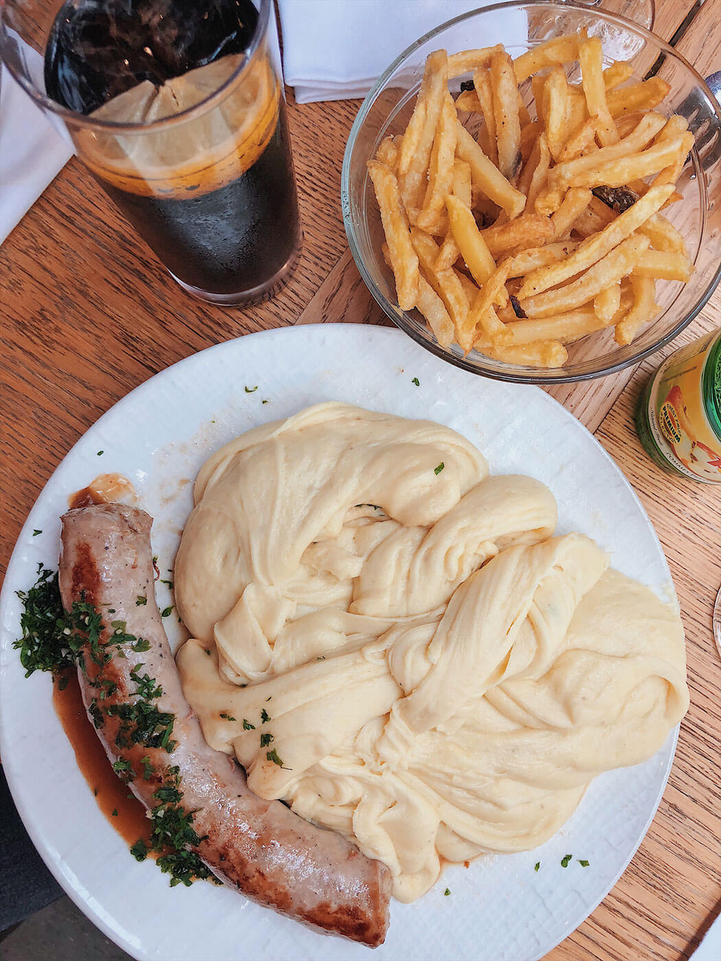 Aligot with sausage