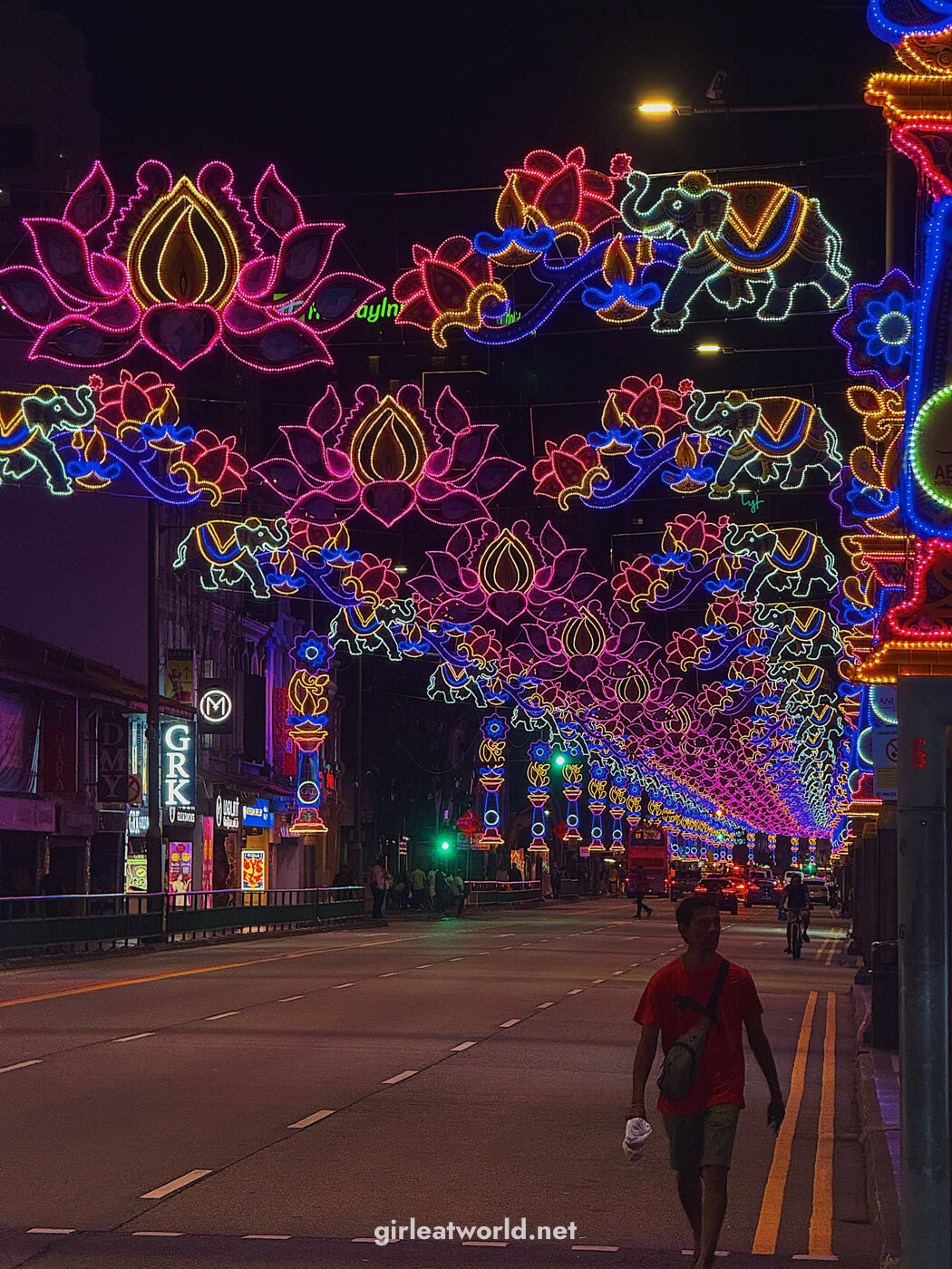 Deepavali Lights along Serangoon Road in Little India