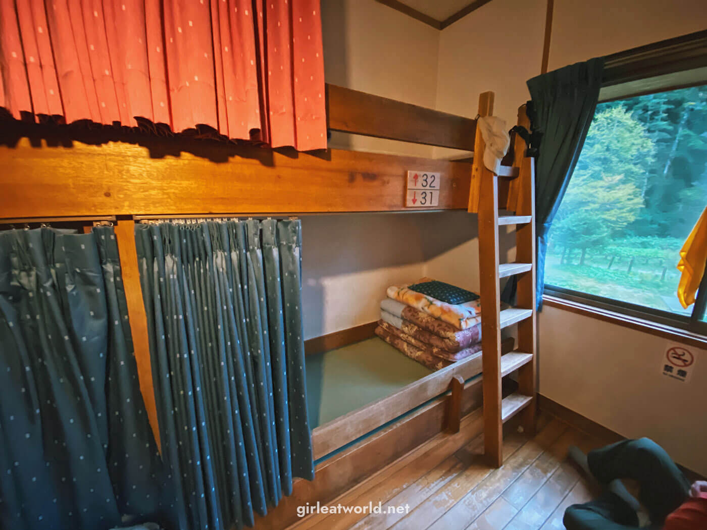 The bunk beds at Yokoo Sanso