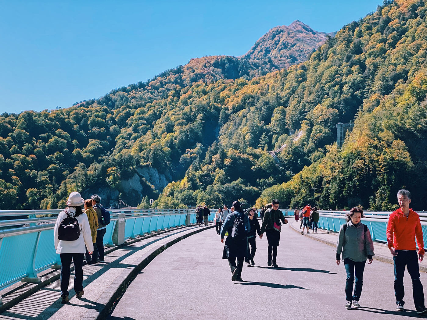 Crossing Kurobe Dam