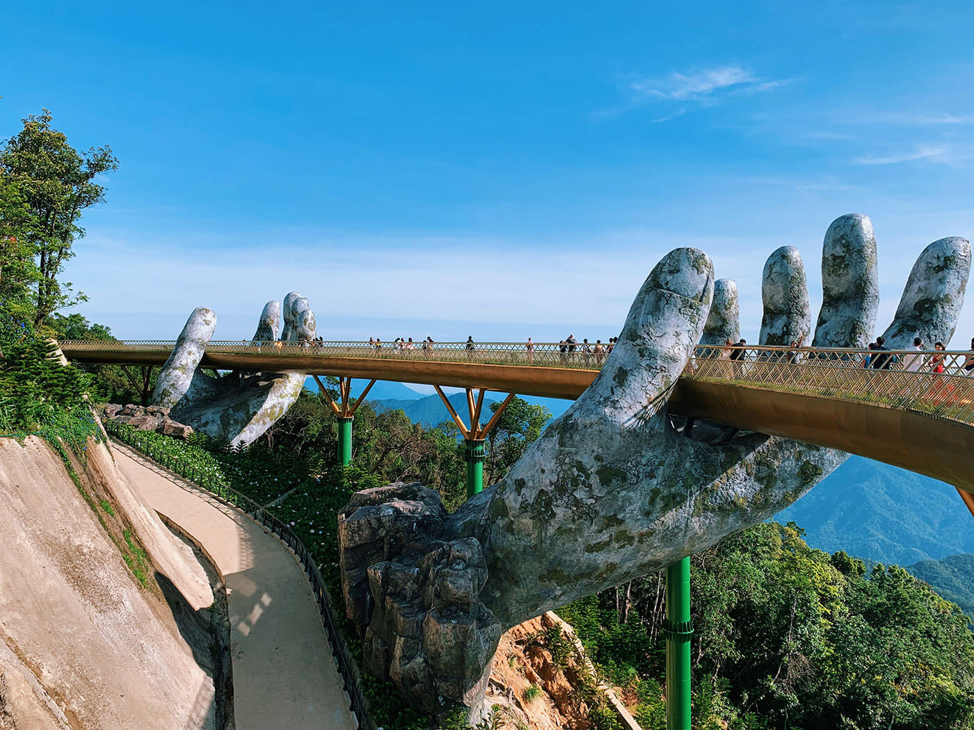 Visiting The Golden Giant Hand Bridge In Ba Na Hills, Vietnam - Girl Eat  World