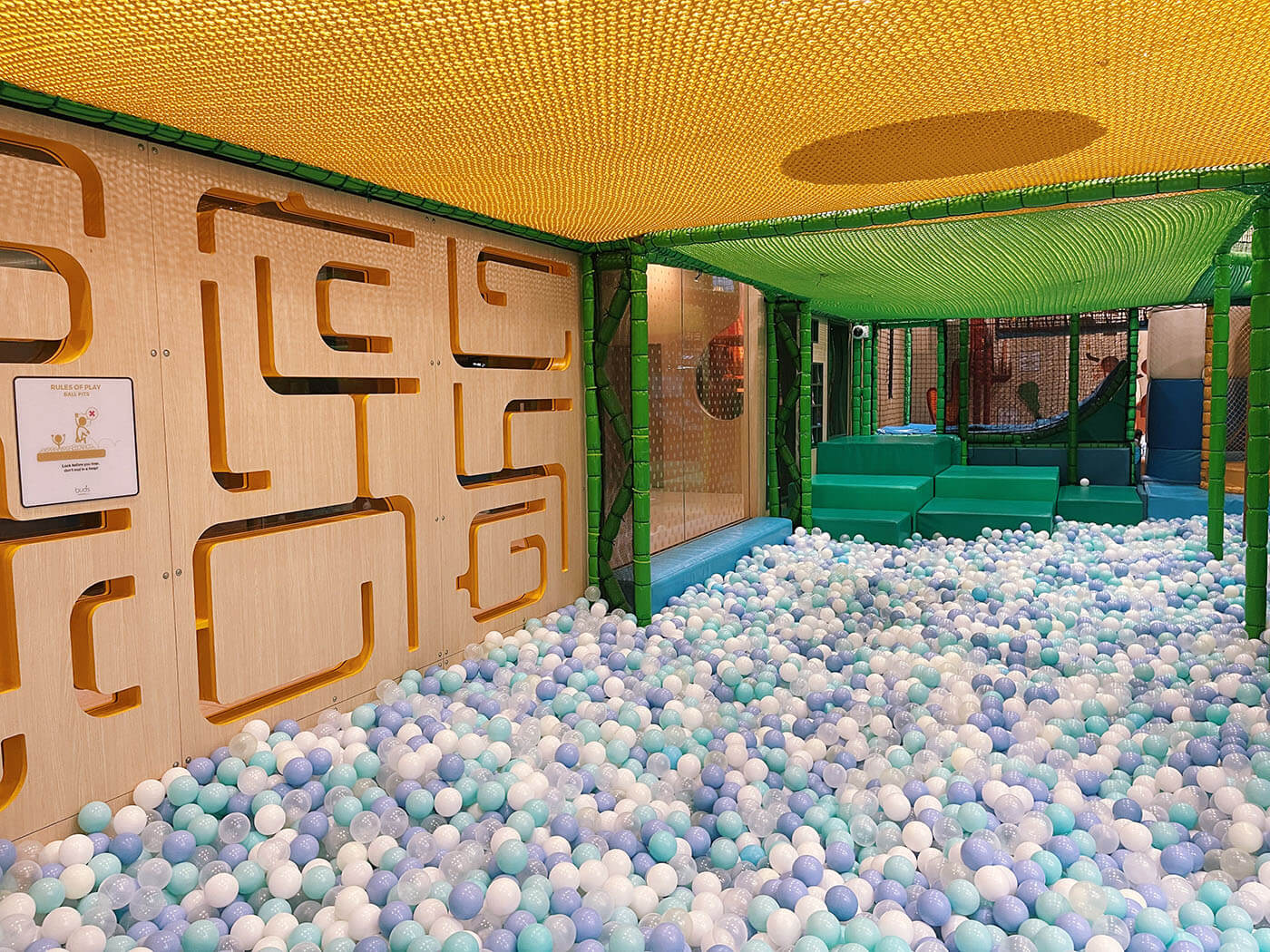 Ball pit at Buds at Shangri-la Orchard