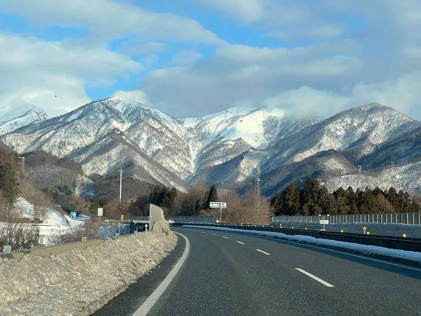 The road to Iwappara Ski Resort