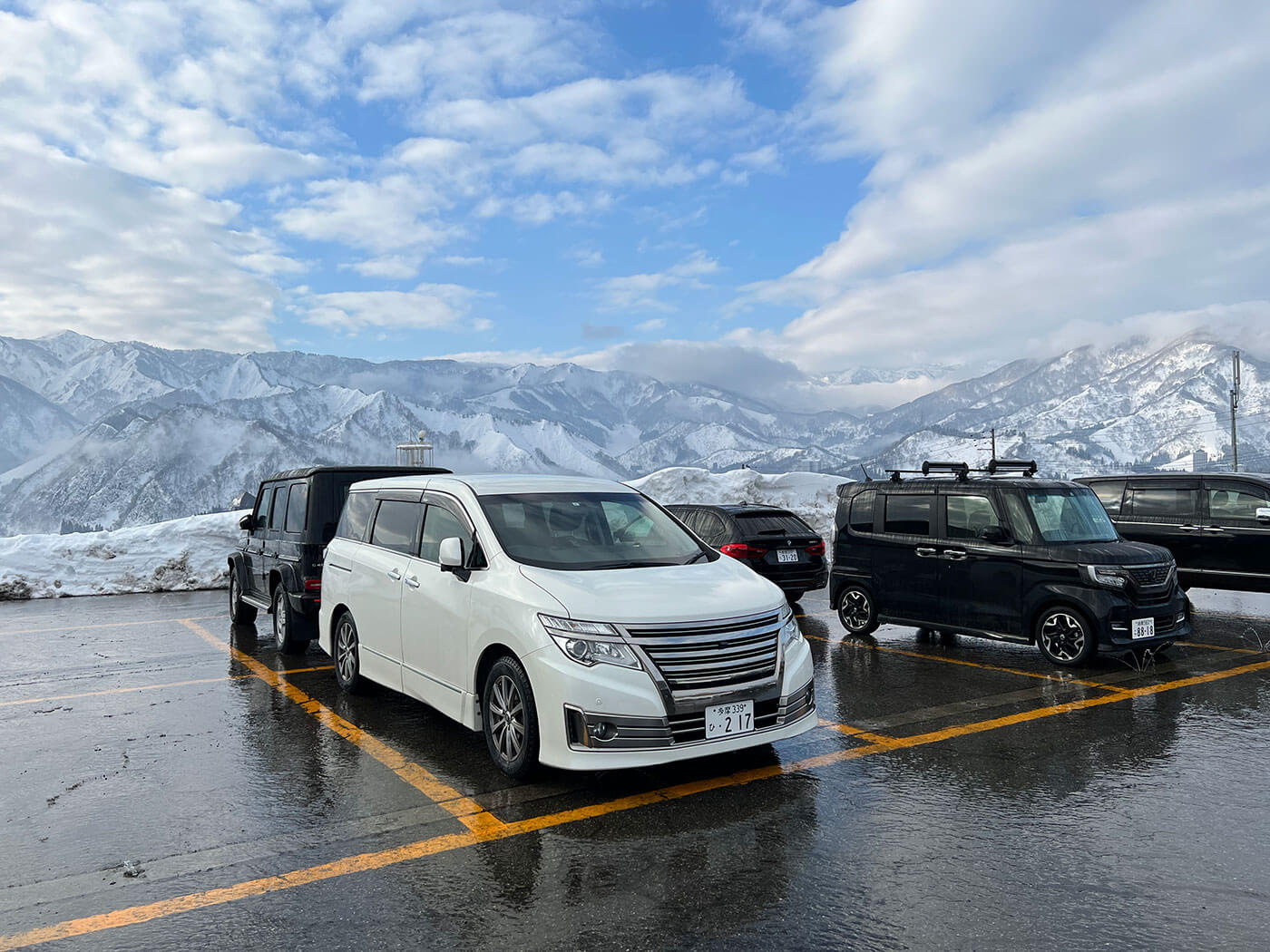 Car park at Iwappara Resort