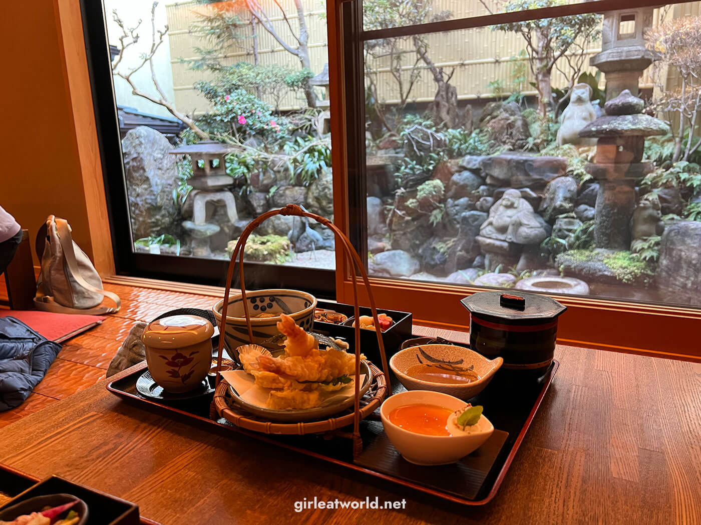 A tempura meal at Kanoko, near Fushimi Inari Taisha