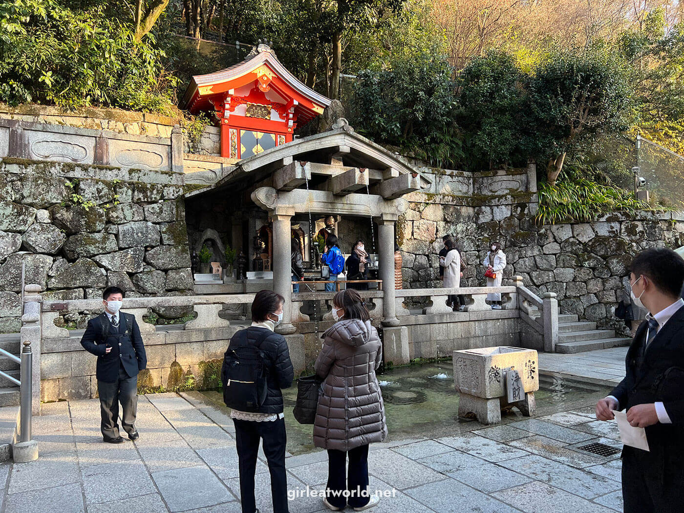 Otowa Waterfall at Kiyomizu-dera in Kyoto