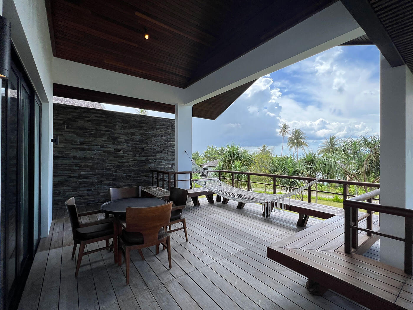 The balcony at The Residence Bintan