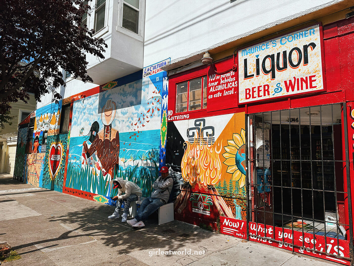 San Francisco Itinerary - Murals and colorful buildings in Mission District
