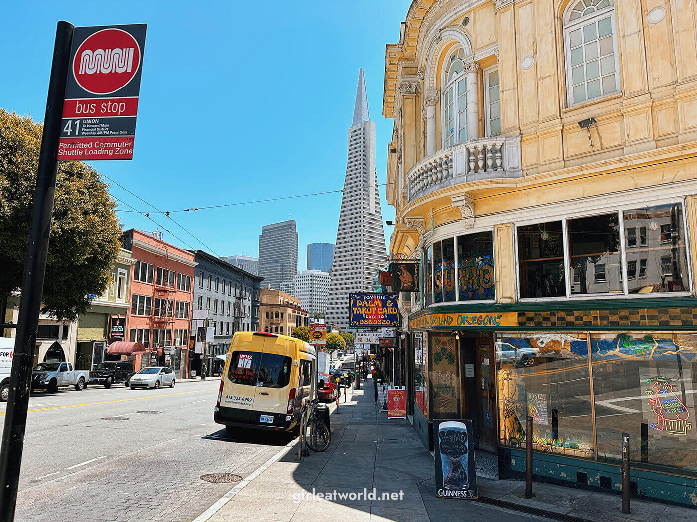 San Francisco Itinerary - Panamericana building from the San Francisco North Beach district