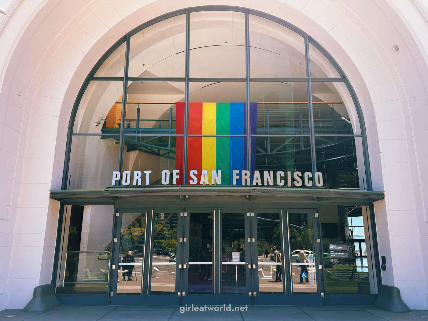 Rainbow flag at Port of San Francisco