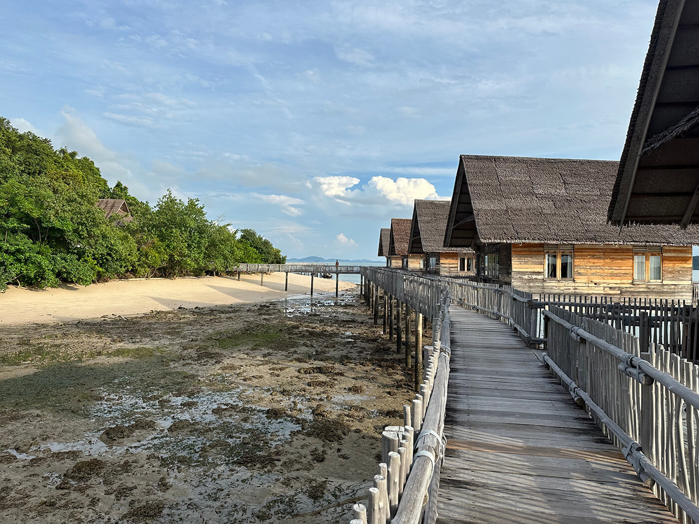 Low tide at Telunas Private Island