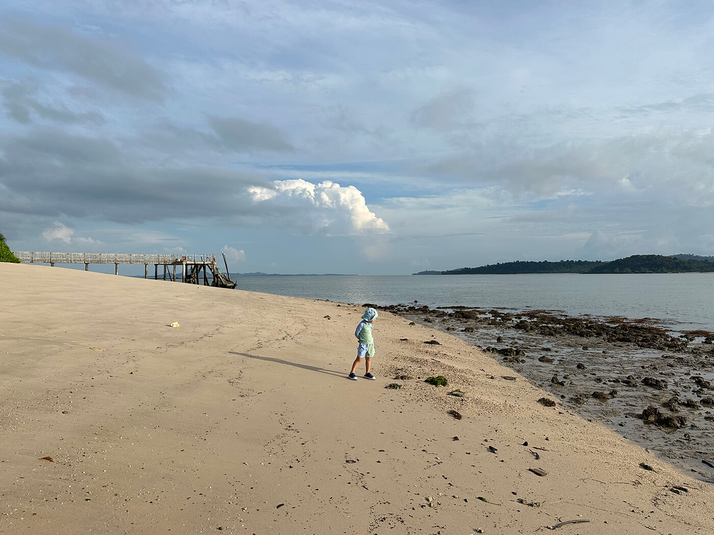 Low tide at Telunas Private Island