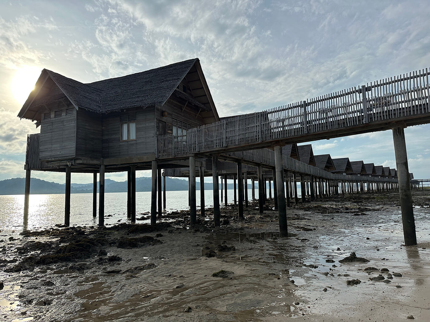 Low tide at Telunas Private Island