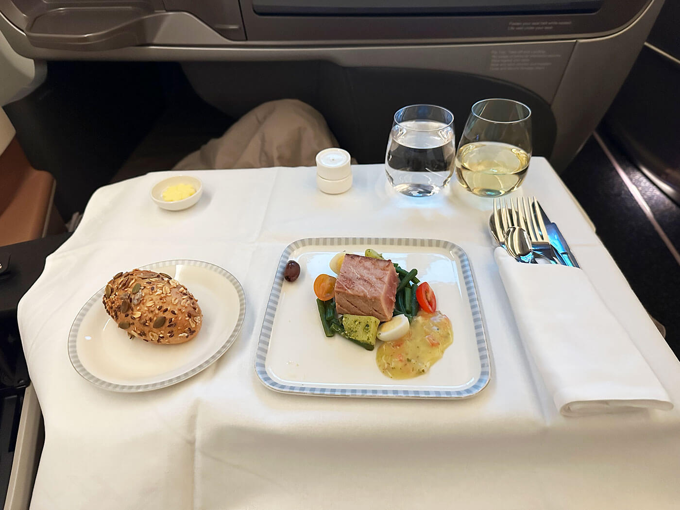 Appetizer on SQ Business Class